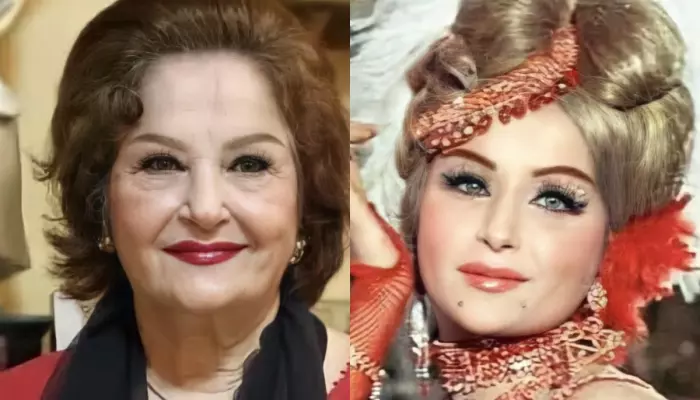 Vintage photo of Madhumati in Kathak attire, overlaid with Akshay Kumar's tribute quote