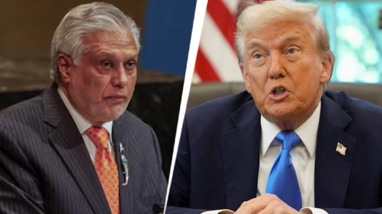 Foreign Minister Ishaq Dar speaking in parliament as Pakistan rejects Trump’s 20-point Gaza peace plan.