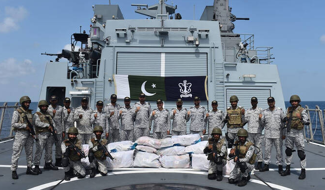 Pakistan Navy, Arabian Sea, drug bust, Pakistan news, methamphetamine, maritime security, transnational crime
