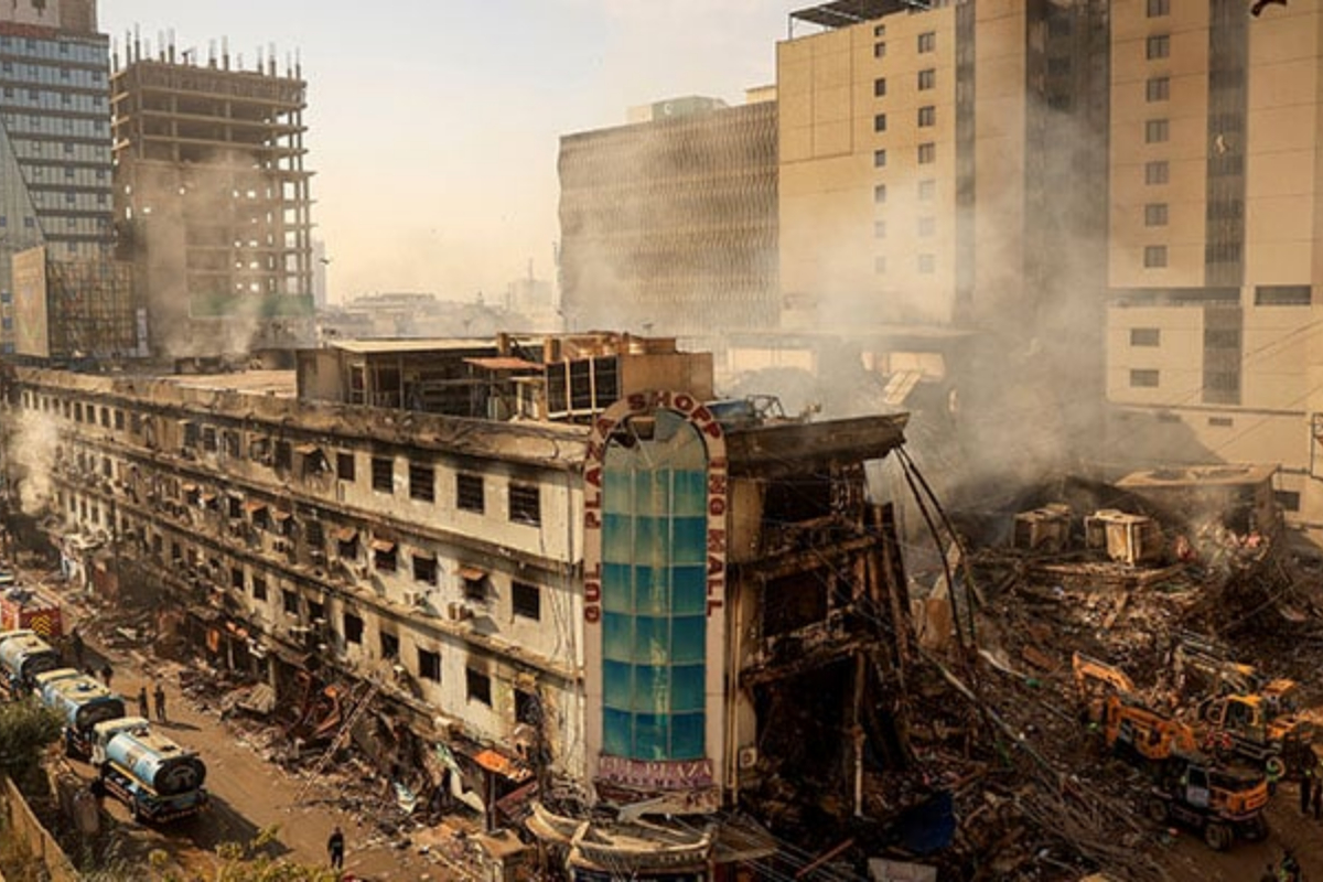 Fire at Karachi