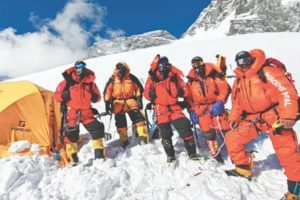 Eight climbers