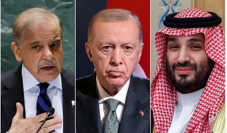 Pakistan PM Shehbaz Sharif, Turkish President Erdogan and Saudi Crown Prince Mohammed bin Salman - Makkah Defence Pact signatories